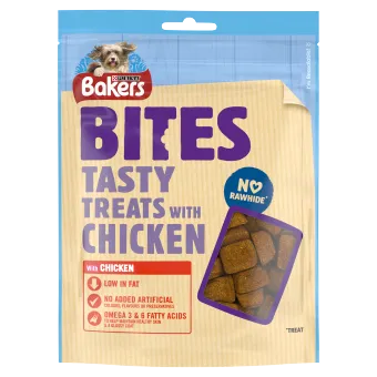 - Dog food nutritional analysisBakers Dog Treat Chicken Bites 130G