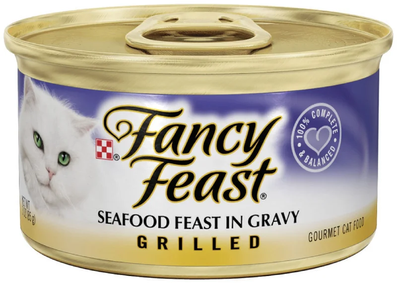    - Grain-free cat food recommendations  Fancy Feast Grilled Seafood Feast in Gravy Cat Food Canned