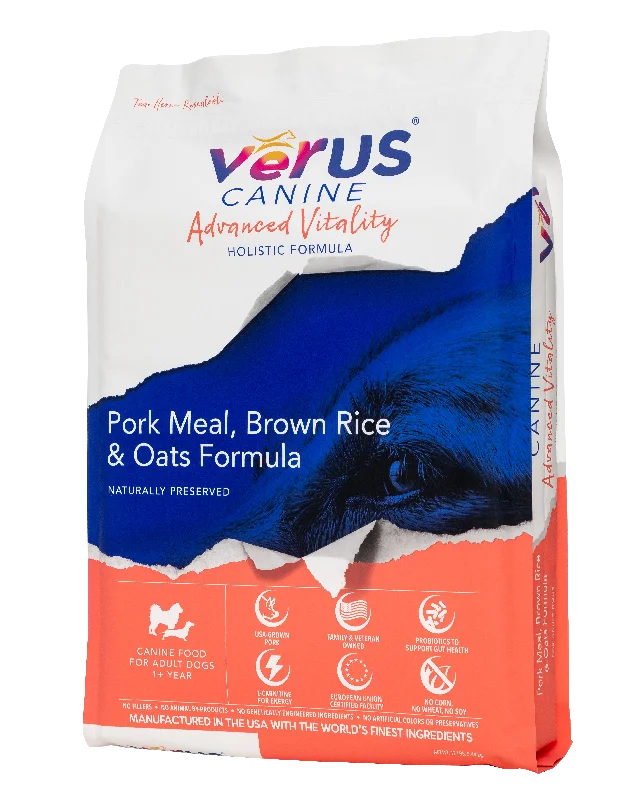 - Dog food for pregnancy and lactationVēRUS Canine Advanced Vitality Pork Meal, Brown Rice & Oats Holistic Formula Dog Food