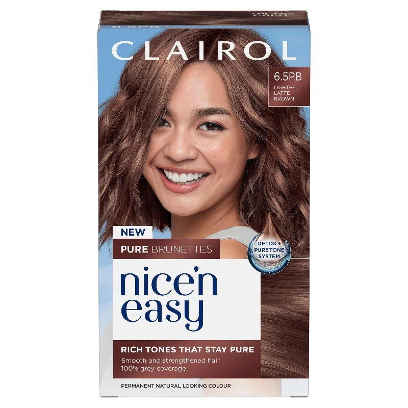 Clairol Pure Brunettes Nice'n Easy 6.5PB Lightest Latte Brown