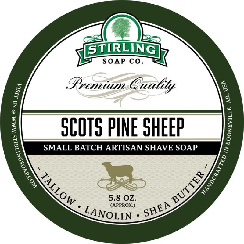 Stirling Soap Co. Scots Pine Sheep Tallow Shave Soap (5.8 oz) #10084148