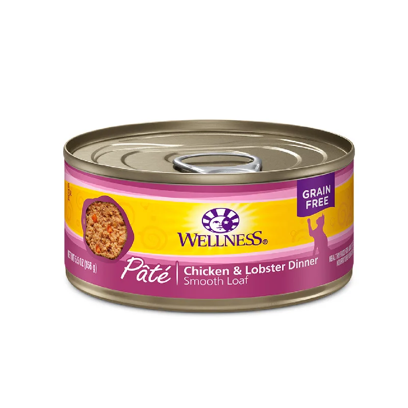    - Indoor cat food  Wellness Complete Health Pate Chicken & Lobster Canned Cat Food