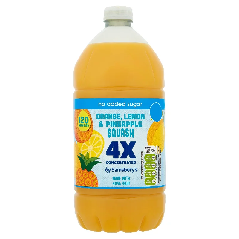 Sainsbury's Quadruple Strength Orange, Lemon & Pineapple Squash 1.5L