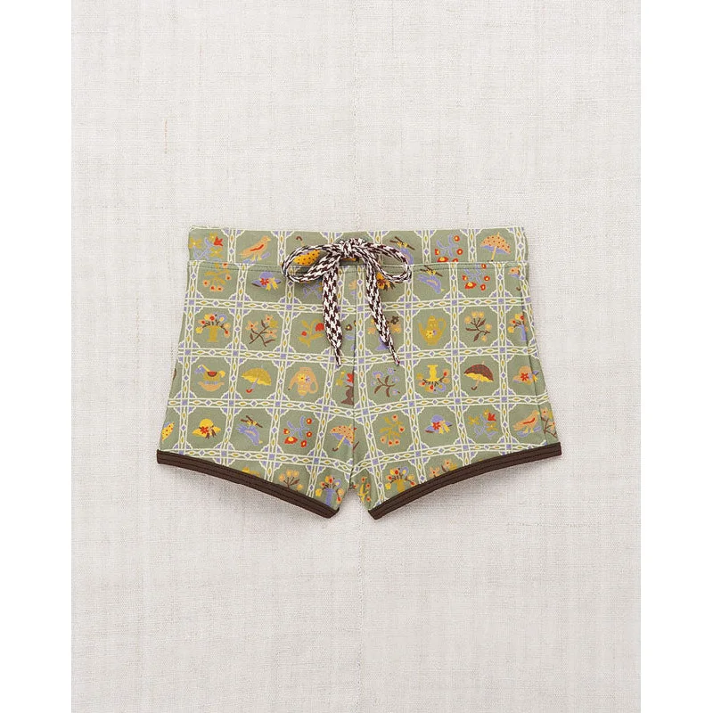 Misha and Puff Vert Trellis Swim Trunks