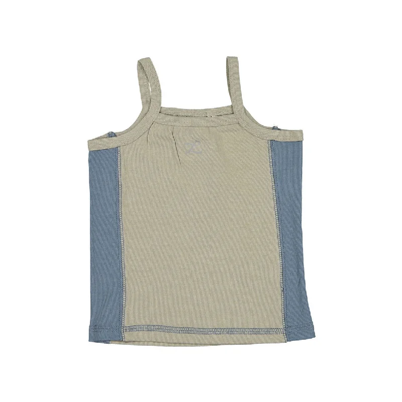 L by Ladida Olive + Slate Contrast Tank