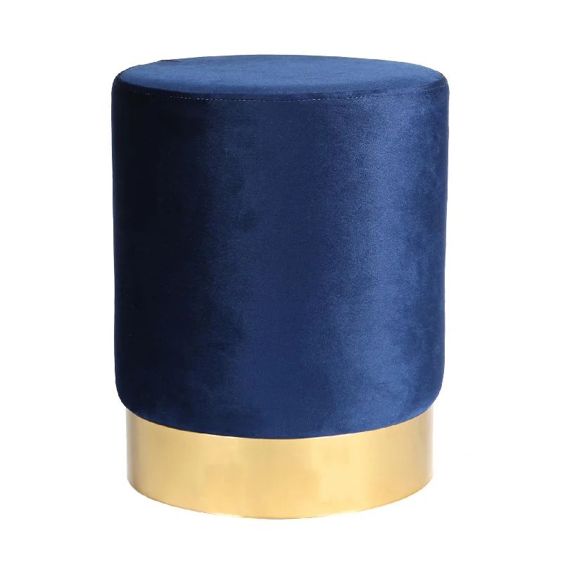 Round Velvet Footstool - By Harbour Housewares