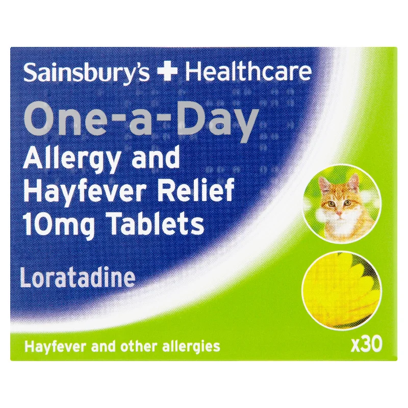 Sainsbury's Hayfever Loratadine One a Day Tablets 30