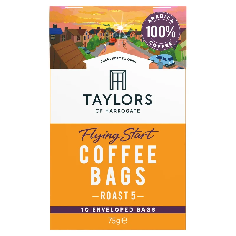 Taylors of Harrogate Flying Start Ground Coffee Bags x10 75g