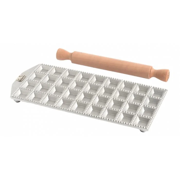 Marcato 35mm Ravioli Tray with Rolling Pin Q35X36CLS