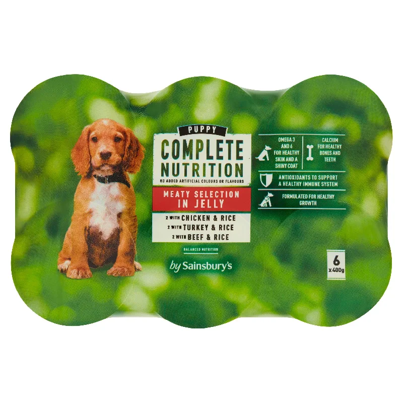 Sainsbury's Complete Nutrition Puppy Food Meat Selection in Jelly 6 x 400g