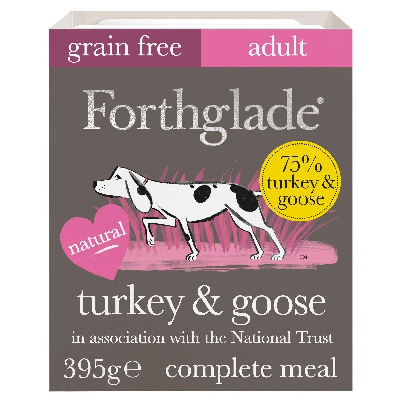 Forthglade Turkey & Goose with Pumpkin & Cranberries Gourmet Complete Meal Dog Food Adult 1yr+ 395g