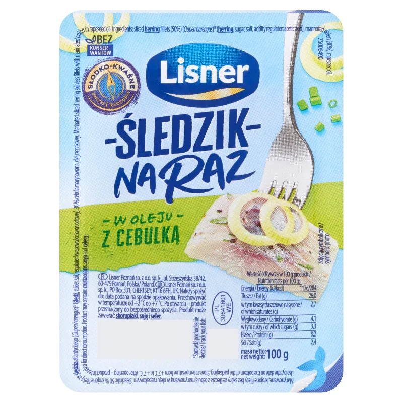 Lisner Herrings Snack with Onion 100g