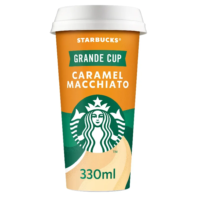 Starbucks Grande Cup Caramel Macchiato Flavour Chilled Coffee 330ml