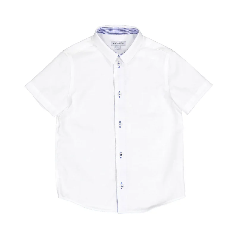 Boys and Arrows White/Navy Small Checkered Shirt