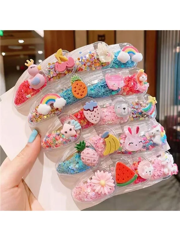 remove dead hair and dandruff, and promote pet skin health.5pcs Random Style Animal Fruit Daisy Cute Glitter Hairpins For Girls And Teenagers, Lovely Princess Hair Clips