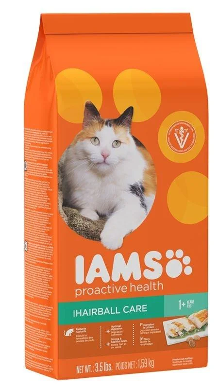    - Kitten food  Iams ProActive Health Hairball Care Recipe Dry Cat Food