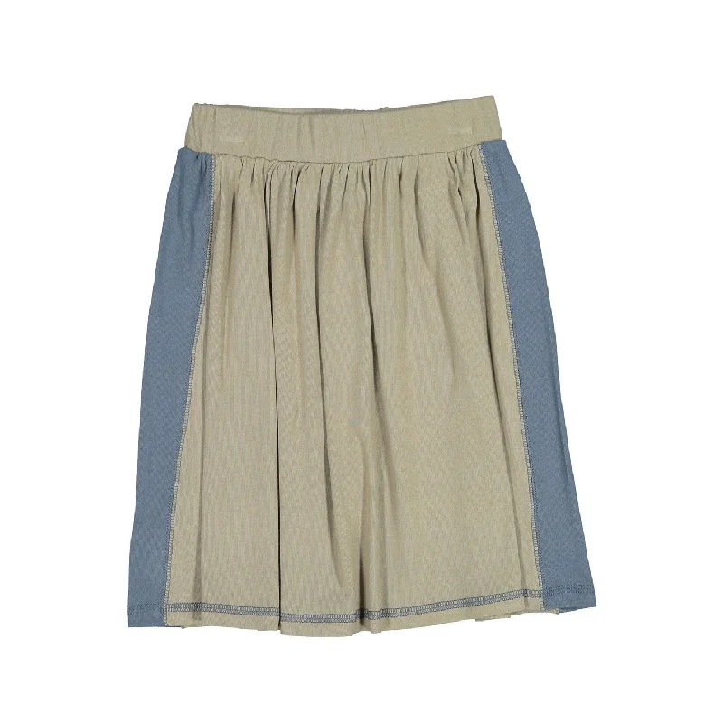 L by Ladida Olive + Slate Girl Contrast Skirt