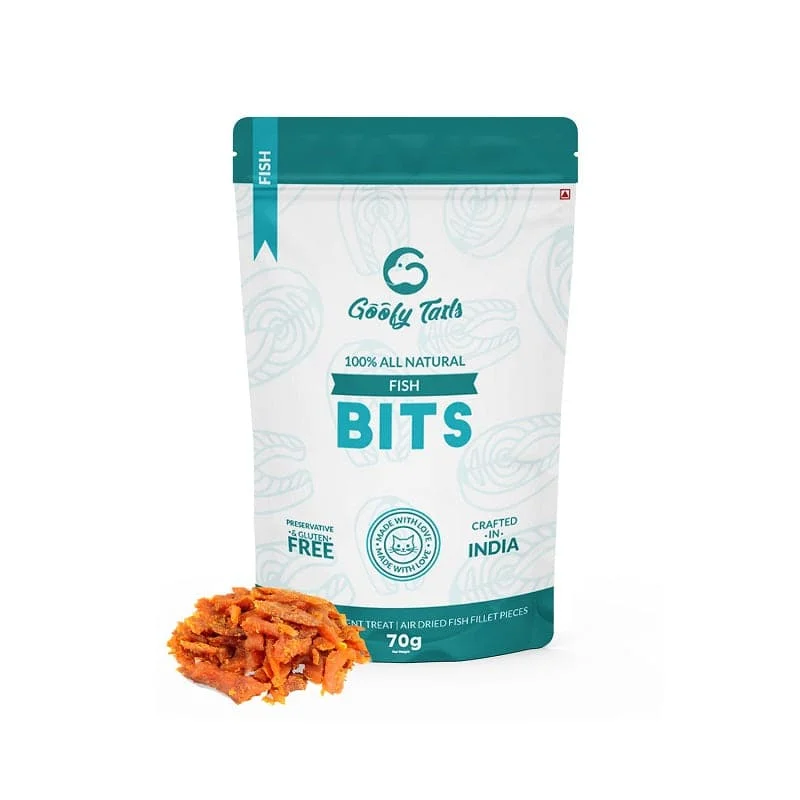 2. **Brand-Related**  Goofy Tails Fish Bits Cat Treats | Gluten & Grain Free Treats for Cat & Kittens | Made with Real Fish 70 g