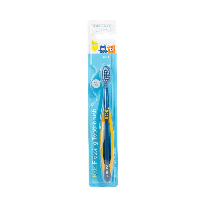 SoFresh Oral Care Kid's Wide Comfort Grip Flossing Toothbrush #10084477