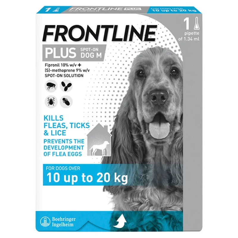 Frontline Plus Spot On Dog M 10 up to 20kg