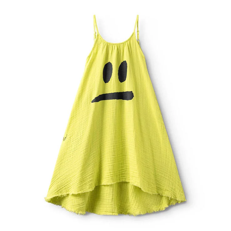 Nununu Hot Lime Muslin Smirk Dress