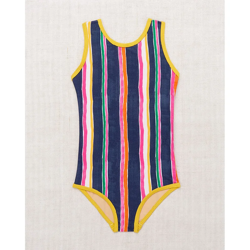 Misha and Puff Moonlight Watercolor Stripe Classic Swimsuit